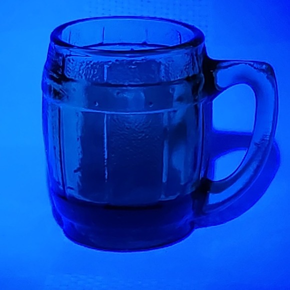 Amber‎ Colored Glass Mini Mug Shot Glass 2.25" Tall - Picture 14 of 14